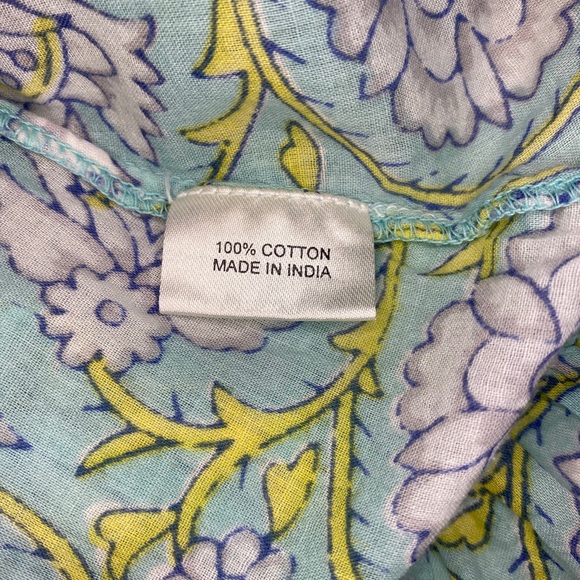 Isle Of Mine Aqua Blue Geo-Print Mini Dress Size S/M - Picture 5 of 7